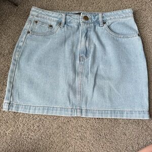 Forever 21 Light Blue Denim Pencil Skirt